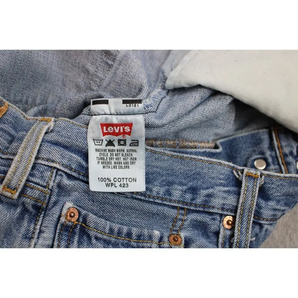 Levi's 501 Jeans Mens 38 X 30 Blue Denim 100% Cotton Button‎ Fly Straight Leg